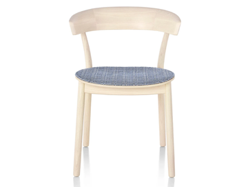 LEEWAY - Wooden chair with integrated cushion and metal or wood base by Herman Miller - view 3